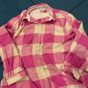 American Eagle Pink plaid flannel.
